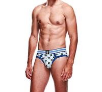 Prowler Blue & White Paw Print Brief, Super Comfy With Elasticated Waist Band (Small 28"-30")