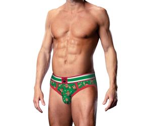 Prowler Gingerbread Brief Green Red, S, Green