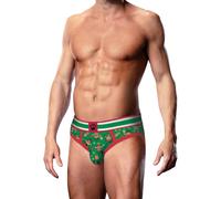 Prowler Gingerbread Brief Green Red, XXL, Green