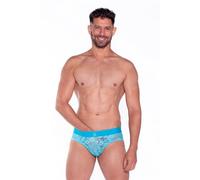 Prowler Neon Blue Lace Brief - Mens Lace Underwear (UK, Numeric, 34, 38, Regular, Regular, Blue)