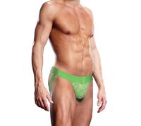 Prowler Neon Green Lace Jock Strap - Mens Lace Underwear (UK, Numeric, 32, 36, Regular, Regular, Green)