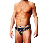 Prowler Oversized Paw Print Backless Brief Black, XXL