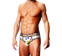 Prowler Oversized Paw Print Backless Brief White, XXL