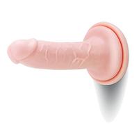 Prowler RED 6-Inch Ultra Realistic Flesh Dildo - Lifelike Soft PVC Dong with Strong Suction Cup Base | Harness Compatible, Textured Veins & Curved Shaft for Intense Pleasure