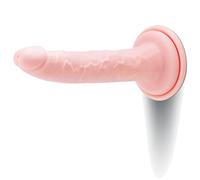 Prowler RED 7.5-Inch Ultra Realistic Flesh Dildo - Soft PVC Lifelike Dong with Strong Suction Cup Base | Harness Compatible, Textured Veins & Curved Shaft for Deep Pleasure