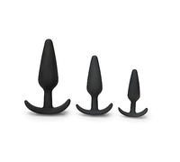 Prowler RED Anal Training Kit - 3 Piece Silicone Butt Plug Set | Small Medium Large Sizes, Flared Base, Progressive Comfort & Body-Safe Design