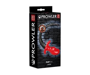 Prowler RED by Oxballs - The PUPTAIL - Pure Platinum Silicone - Large 14" Tail - 4.5" Insertable Butt Plug