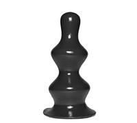 Prowler Red Doowy Black Ribbed Anal Plug - Extreme Anal Play - 7 Inch Insertable Length, 9.5 Inch Circumference