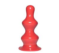 Prowler Red Doowy Red Ribbed Anal Plug - Extreme Anal Play - 7 Inch Insertable Length, 9.5 Inch Circumference