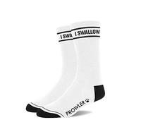 Prowler RED I Swallow Socks - Black & White Crew Socks with Bold Statement Band | Comfortable Cotton Blend, One Size UK 6-11