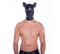 Prowler Red Latex Pig Hood - Fetishistic Latex Hood for Sensual Play