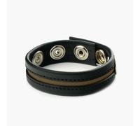 Prowler RED Leather Cock Strap Adjustable Striped Cock Ring Ball Stretcher