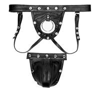Prowler RED Leather Harness Jock Strap Large (UK Size 32"-34" Waist) - Stylish Red Leather Jock Strap for a Secure Fit