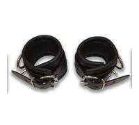 Prowler RED Leather Lockable Ankle Restraints | Heavy Duty BDSM Cuffs for Secure Kink Play (LXL: 10-13inch)