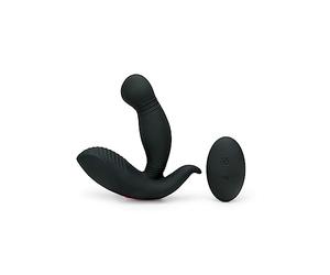 Prowler RED Rechargeable Remote-Controlled Prostate Massager - Dual Motor Silicone Anal Toy with 9 Vibration Modes, Waterproof & Ergonomic Curved P-Spot Vibrator for Men