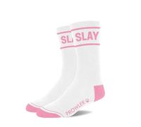 Prowler RED Slay Socks - UK Size 6-11 | Fun Novelty Gay Pride Socks for Men | Soft Cotton Blend Statement Crew Socks Paw Print Logo