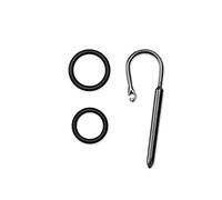 Prowler RED Urethral Plug and Ring Set - Stainless Steel Plug with Dual Rubber Rings | Body-Safe Design for Urethral & Penis Stimulation