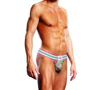 Prowler Swimming Print Jockstrap Green Pink, XL