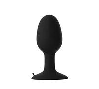 Prowler Weighted Silicone Large Butt Plug with Internal Oscillating Ball for Added Intense Pleasure in Black - 5 Inches Insertable Length, 17.2cm Girth - by Prowler