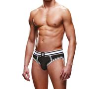 Prowler White & Black Backless Brief - Super Comfy With Elasticated Waistband - X-Large 34"-36" - Sleek and Comfortable Design
