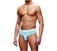 Prowler Winter Animals Backless Brief Blue & White, L