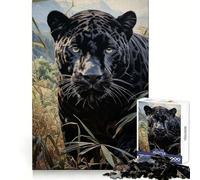 Prowling Jaguar 1000 Piece Jigsaw Puzzles for Adults Jigsaw Thought Toy Indoor Fun Accurate Edge Art Collectible (38x26cm)