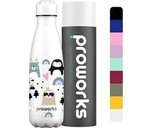 PROWORKS Insulated Water Bottle, BPA-Free, Reusable Stainless Steel Bottle for 12 Hours Hot & Cold Hold Up to 24 Hours, Sports, Gym, Travel - 1 Litre - Scandinavian Friends
