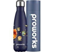 Proworks Insulated Water Bottle, BPA-Free, Reusable Stainless Steel Bottle for 12 Hours Hot & Cold Hold Up to 24 Hours, Sport, Gym, Travel - 500ml - Midnight Blue Planets
