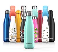 Proworks Performance Stainless Steel Sports Water Bottle | Double Insulated Vacuum Flask for 12 Hours Hot & 24 Hours Cold Drinks - Great for Home, Work, Gym & Travel - 1 Litre - BPA Free - Green