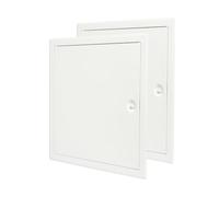 Proxinova Metal Access Panel 400x400 mm (2 Pack) for Outdoor and Indoor, Steel Access Panel for Inspection Hatch, Fuse Box Cover Cabinet, Wall and Ceiling, Conceals Wires, Fits Flush to Surfaces