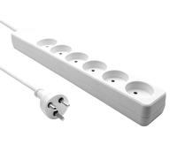 ProXtend K6-KIT01W Power Strip - 6-Way 1m White Extension Lead