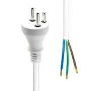 ProXtend Type K (Denmark) to Open End Montage Power Cord White 3m
