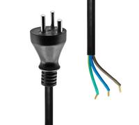 ProXtend Type K (Denmark) to Open End Power Cord Black 1m