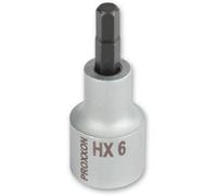 Proxxon 1/2" Drive Hex Bit - 6mm X 55mm