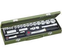 Proxxon 23020 Socket Set, 0 V, Multi-Colour, 1/4-1/2-Inch, Set of 27 Piece