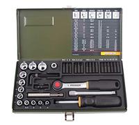 Proxxon 23070 Socket Set, 0 V, Multi-Colour, 1/4-Inch, Set of 39 Piece