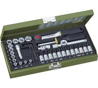Proxxon 23080 Socket Set, Multi-Colour, 1/4-Inch, Set of 36 Pieces