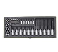 Proxxon Bit Set 1/2" and 1/4" Drive 29-Piece Chromium Vanadium Steel