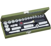 Proxxon 23110 Socket Set, 0 V, Multi-Colour, 3/8-Inch, Set of 24 Piece
