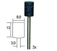 PROXXON Corundum Grinding Bit Cylinder 8 x 13mm - (Pkt 3)