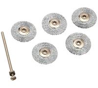 Proxxon 28952 Carbon Steel Wheel Brushes, 5 pcs, 7/8", Silver