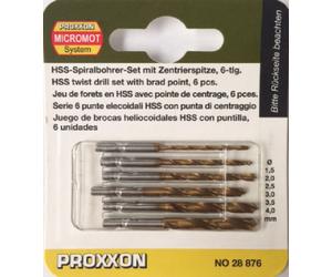 PROXXON 6 Piece HSS Twist Drill Set 28876 1.5-4.0mm From RDGTools