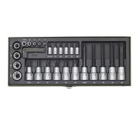 Proxxon Bit Set 1/2" and 1/4" Drive 29-Piece Chromium Vanadium Steel