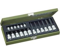 Proxxon Hex 23100 Hexagonal Socket Spanner Set 1/4-Inch and 1/2-Inch 18-Piece