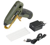 Proxxon HKP/A Cordless Glue Gun (Temperature 170°C, Battery + Charger + 4 Glue Sticks, for Model/Dried Flowers/Jewelry) 28190