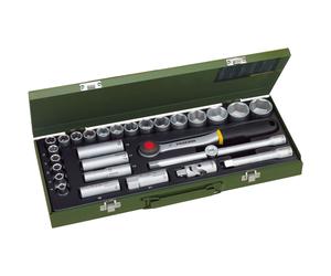Proxxon Industrial 23000 Socket Set For Heavy Duty Mechanics (1/2") - 29 Piece