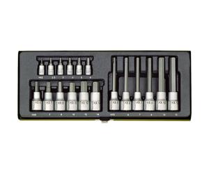 Proxxon Industrial 23100 Special Set For Socket Screws (1/4" & 1/2") - 18 Piece