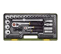 Proxxon Industrial Complete Set With 1/4" & 1/2" Baton Ratchets - 65 Piece