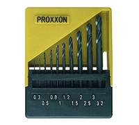 Proxxon Micromot 28 874 HSS Metal Twist Drill Bit Set 10 Pieces 0.3 mm, 0.5 mm, 0.8 mm, 1 mm, 1.2 mm, 1