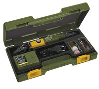Proxxon Micromot 60/EF (Length 220 mm, Weight 230 g, Power 40 W, Voltage 12-18 V, with Power Supply and 43 Tools, Hand Drill, Sander, milling Machine) 28514